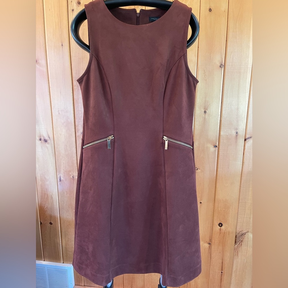 Suede sleeveless dress
